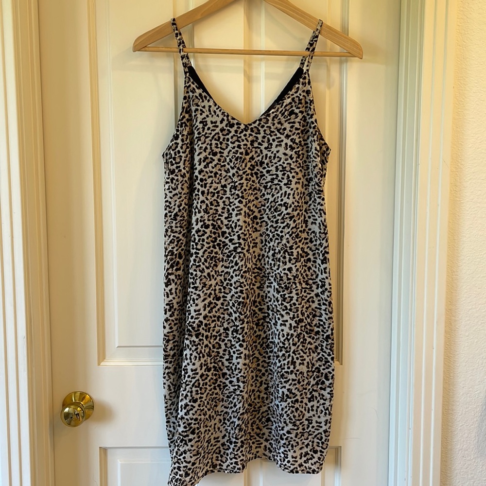 Leopard slip dress